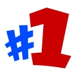 #1 Number One Logo Text Graphic